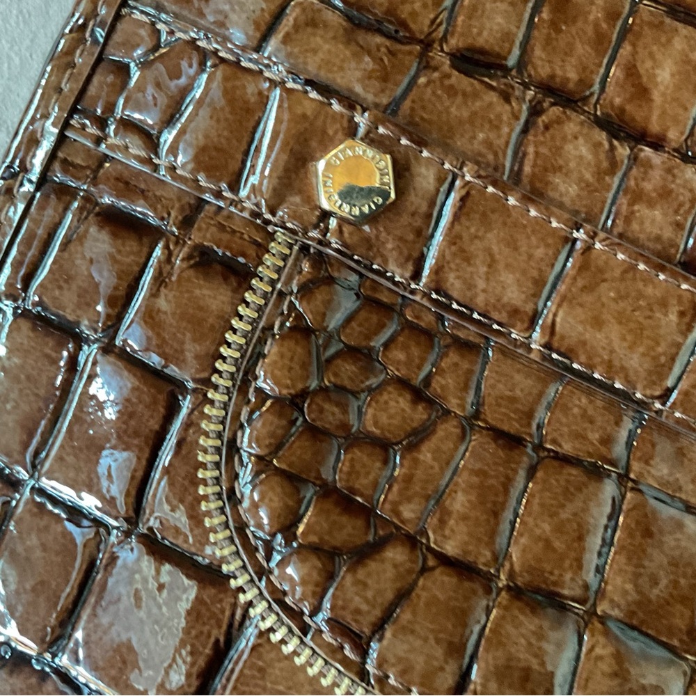 GIANNI BINI CROCODILE EMBOSSED HANDBAG. - Picture 10 of 10